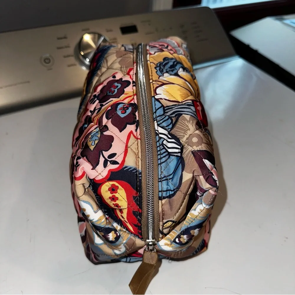 Vera Bradley Botanical Beauty Large Cosmetic Organizer Bag in Performance Twill